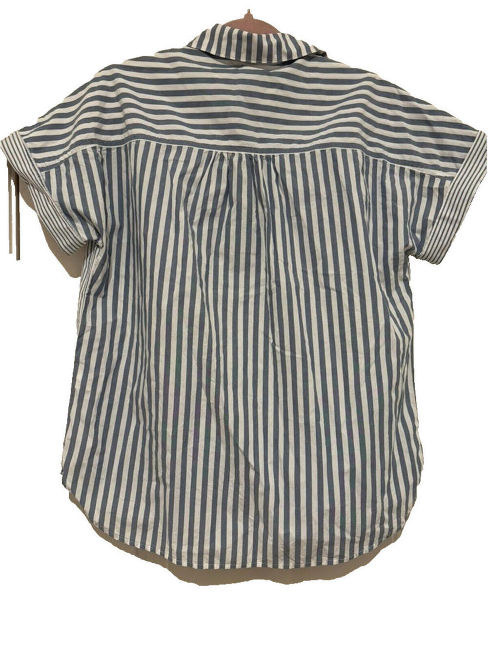 Pendleton sz S short sleeve blue/white 3/4 button down collared cotton shirt G - Picture 2 of 2